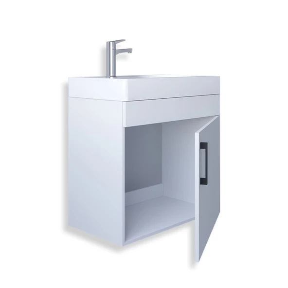Teta Home Rio 45 cm Mdf Banyo Lavabolu Alt Dolap  Beyaz - 2
