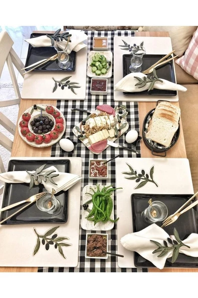 Zeytin Dalı Ahşap Supla - Amerikan Servis - Tabak Altı ürün görseli