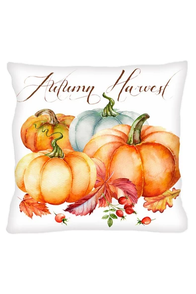 Balkabağı Yastık & Kırlent & Kırlent Autumn Harvest Kılıfı No: 7