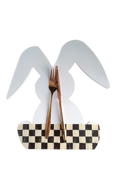 Paskalya Tavşan Supla - Amerikan Servis - Tabak Altı Ahsap Supla - 2