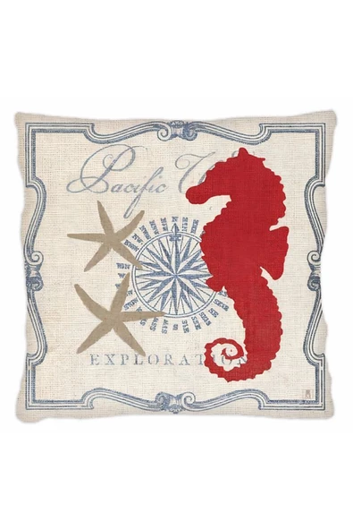 Krem Kahve Deniz Marine Serisi No : 3 Yastık & Kırlent & Kırlent Kılıfı