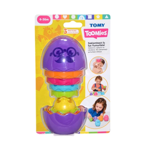 73080 Tomy - İç İçe Yumurtalar 6-36 ay - Resim 4
