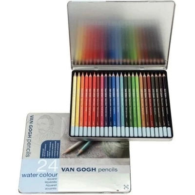 Talens Van Gogh Watercolor Pencil Aquarel Boya 24 Renk Metal Kutu