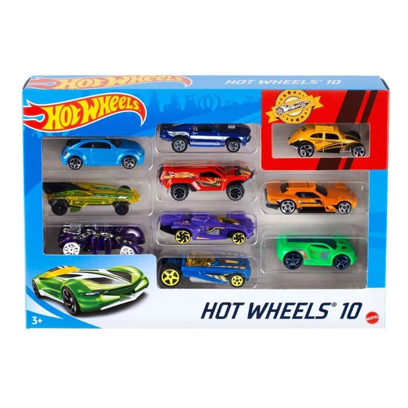 54886 Hot Wheels 10'lu Araba Seti - Karışık Asorti - 3