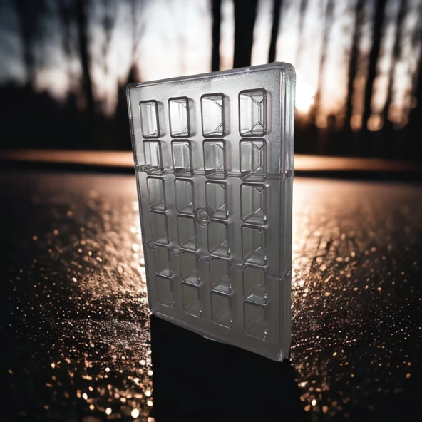 Polikarbon Dikdörtgen Pralin Çikolata Kalıbı 11.5 gr | Cm-1142 - Resim 2