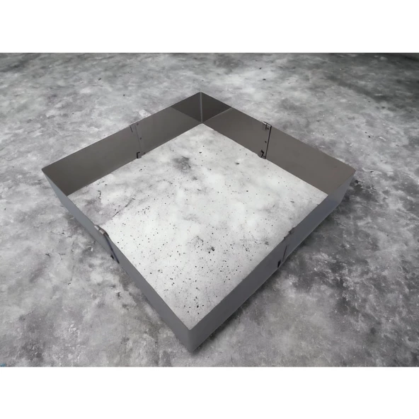 Ayarlı Kare Pasta Kalıbı H:8 Cm - 3