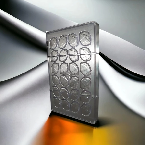 Polikarbon Kristal Pralin Çikolata Kalıbı-3411 - Resim 2