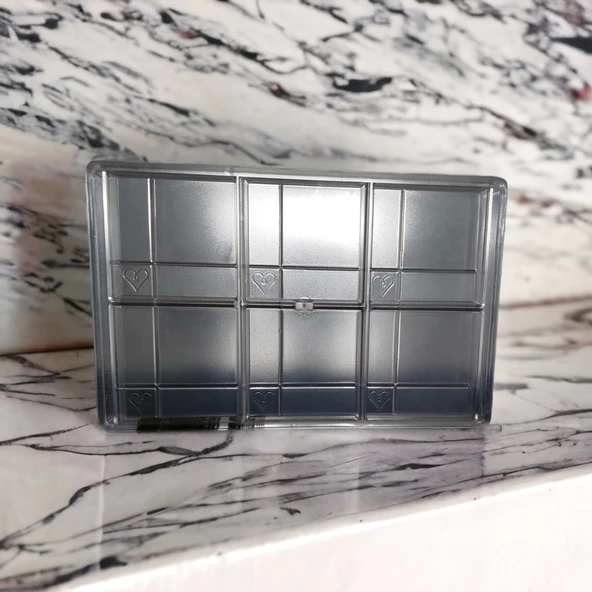 Polikarbon Kare Tablet Çikolata Kalıbı 80 gr | Cm-3840 - Resim 4