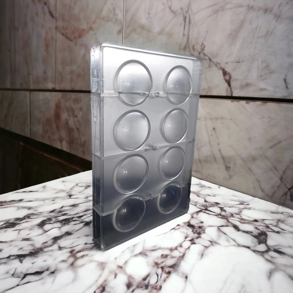 Polikarbon Büyük Küre Pralin Çikolata Kalıbı-3685 - Resim 2