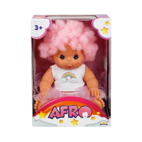 20040 Afro Kıvırcık Saçlı Bebek 23 cm -Sunman - Resim 6