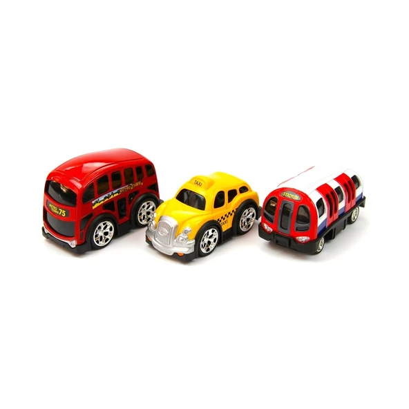 78482 Çek Bırak Şehir Araçları 10 cm 3 Parça -Vardem - 3