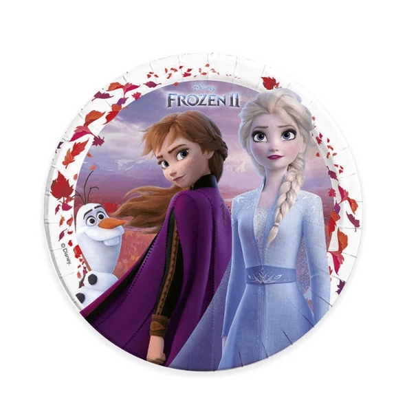 LDC1259 Balonevi, Frozen II 8 adet Kağıt Tabak 23 cm