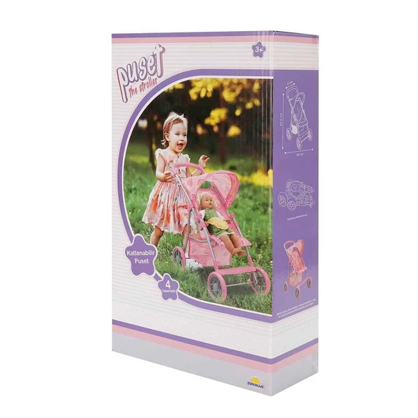 09324 Çilek Desenli 4 Tekerlekli Puset -Sunman - 2