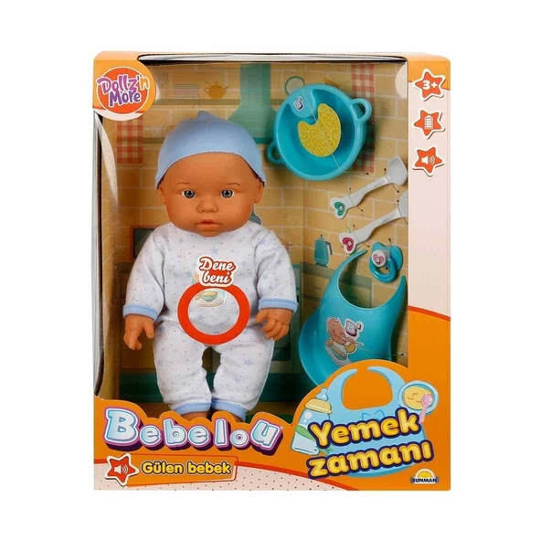 030021 Sunman, Bebelou Yemek Zamanı Sesli Bebek Seti 35 cm / +3 yaş ürün görseli