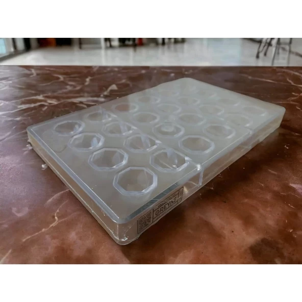 Polikarbon Yuvarlak Pralin Çikolata Kalıbı 13 gr | Cm-1297 - Resim 3