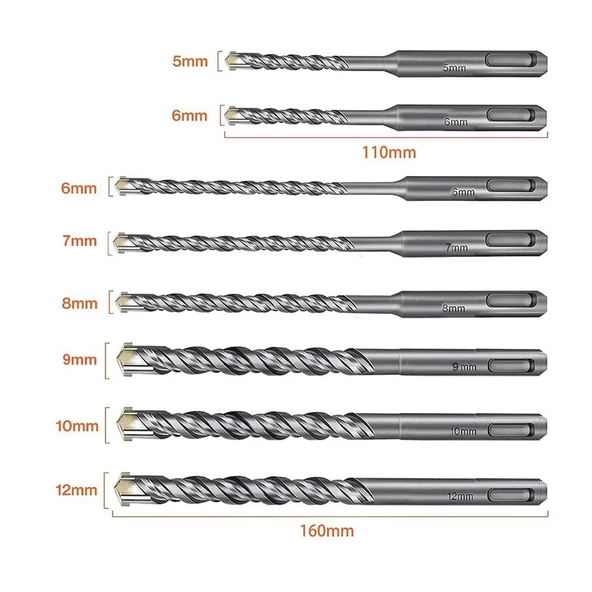 Cat Da03901 10 Parça Tungsten Karbür Sds-Plus Beton Matkap Uç Seti - 3