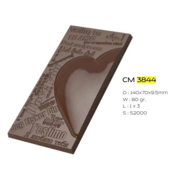 Polikarbon Tablet Çikolata Kalıbı 80 gr | Cm-3844