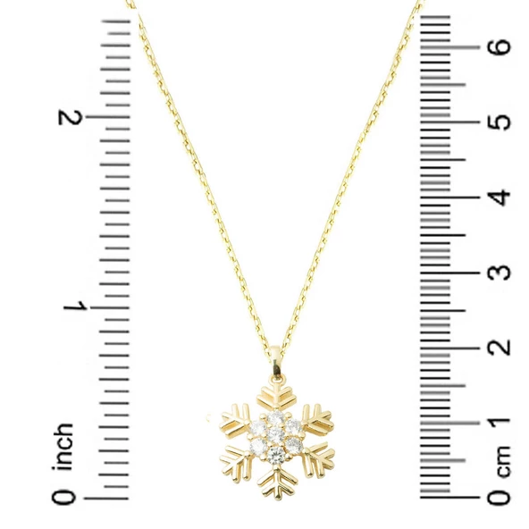 Altın Kartanesi Taşlı Kolye - Resim 6