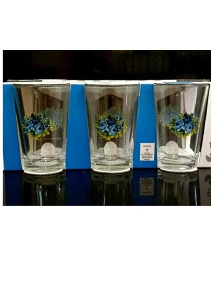 Paşabahçe 52052 Gülistan Mavi Alanya Su Bardağı 205 cc 6'lı ürün görseli 1