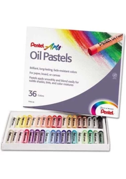 Pentel Oil Pastels Yağlı Pastel 36 Lı Renk