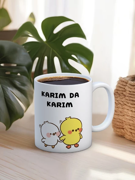 Baskılı Kupa Bardak Seramik Mug - Karım da Karım