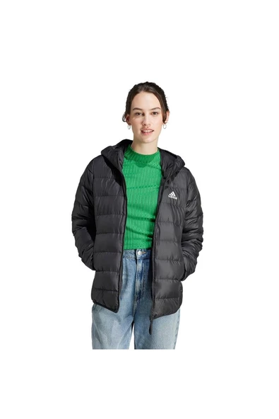 Adidas Siyah Kadın Kapüşonlu Mont Hz5724