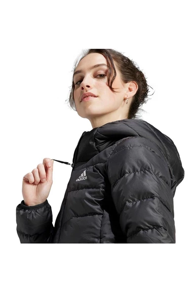 Adidas Siyah Kadın Kapüşonlu Mont Hz5724 - 5