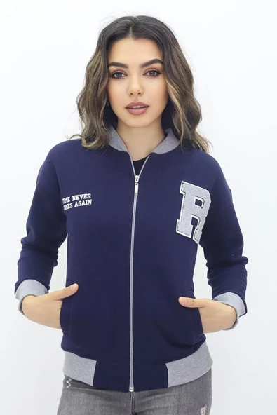 GALA unisex fermuarlı  kız erkek kolej ceket - 3