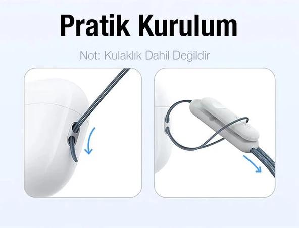 Baseus Kablosuz TWS Kulaklık Bileklik El Taşıma İpi, Airpods, Galaxy Buds Kompaz Taşıma İpi - 3
