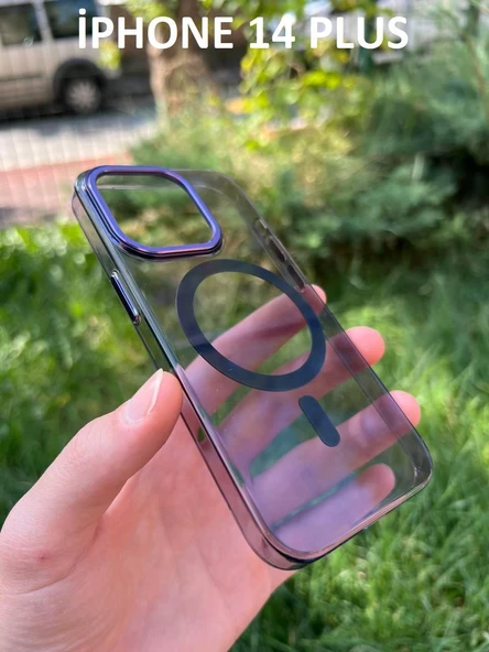 İphone 14 Plus Hybrid Magsafe Animasyonlu Sararmaz Kılıf - Resim 4