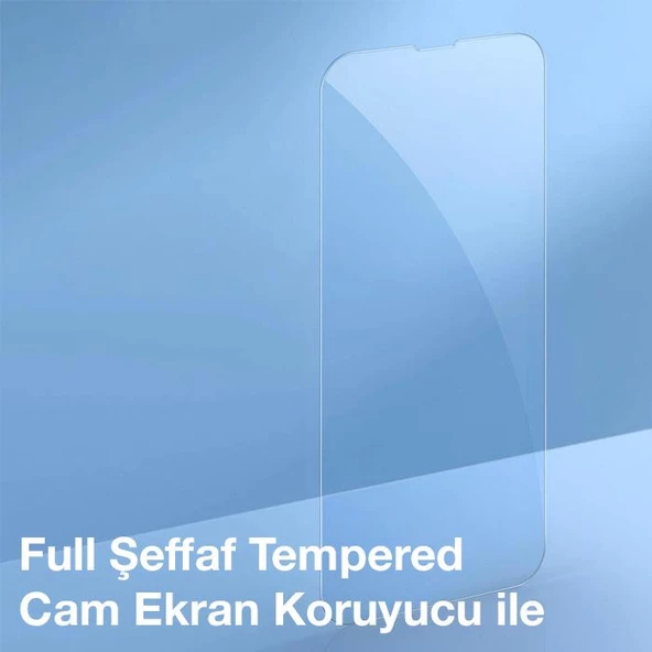 Baseus iPhone 13 Pro Magsafe Silikon Kılıf ve Kırılmaz Ekran Koruyucu Seti, Sararmaz, Darbe Emici Kılıf - 5