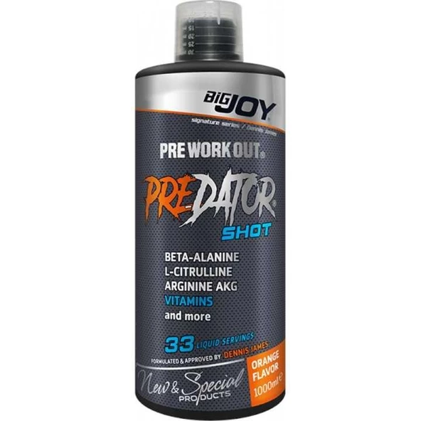 Bigjoy Sports Preworkout Predator Shot Portakal 1000 ml