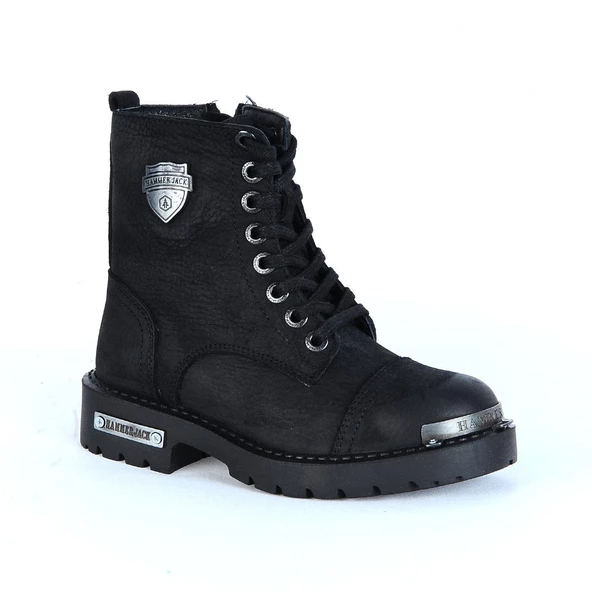 Hammer Jack 102 17600-F Siyah Nubuk Deri Erkek Çocuk Bot - Resim 2