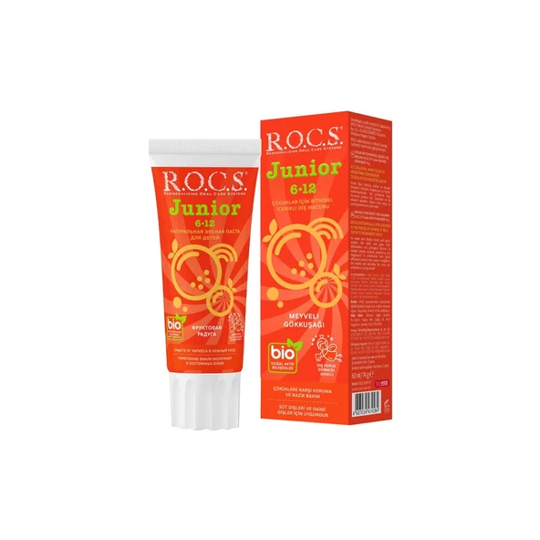 R.O.C.S.Junior Diş Macunu 6-12 Yaş 60 ml Meyveli Gökkuşağı