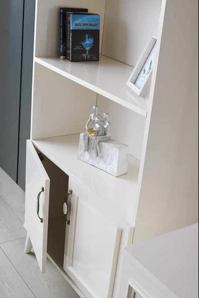 Irmak Dolaplı 5 Raflı Kitaplık 80x30x195cm - 8