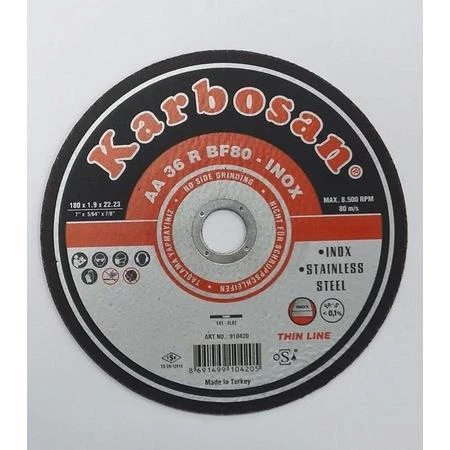 Karbosan Thinline İnox Kesici 180X1,9X22,23 mm