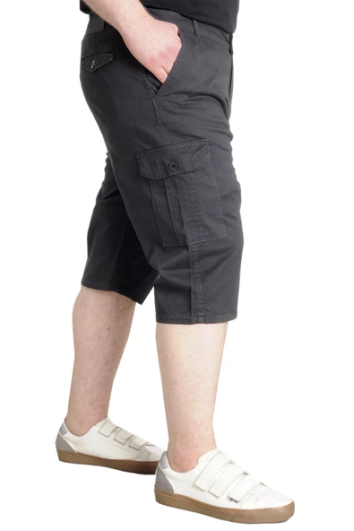 Mode XL Büyük Beden Erkek Kapri Klasik 21401 Antrasit - 2