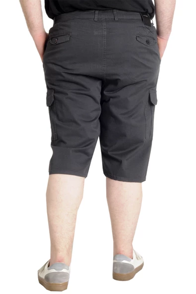 Mode XL Büyük Beden Erkek Kapri Klasik 21401 Antrasit - 4