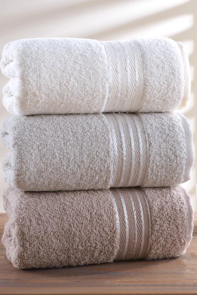 Lines | 3'lü 50x90 cm El&Yüz Havlu Seti - 2