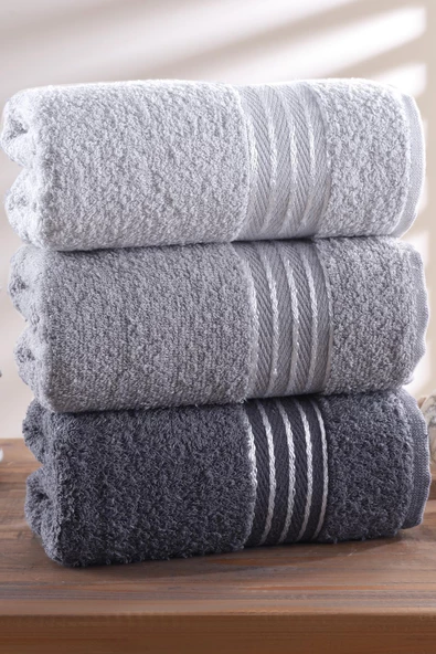 Lines | 3'lü 50x90 cm El&Yüz Havlu Seti - 5