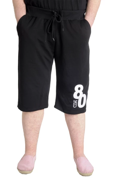 Mode XL Büyük Beden Erkek Kapri MD 23506 Siyah ürün görseli 1