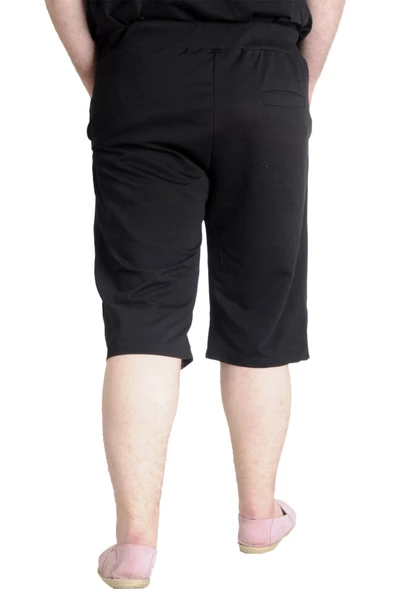 Mode XL Büyük Beden Erkek Kapri MD 23506 Siyah - Resim 4