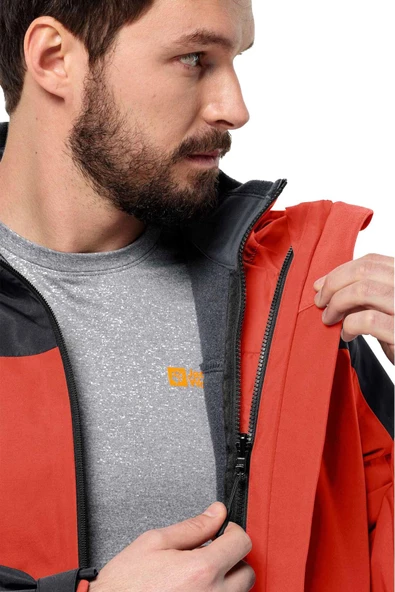 Jack Wolfskin Taubenberg 3IN1 Erkek Su Geçirmez Outdoor Mont - 5