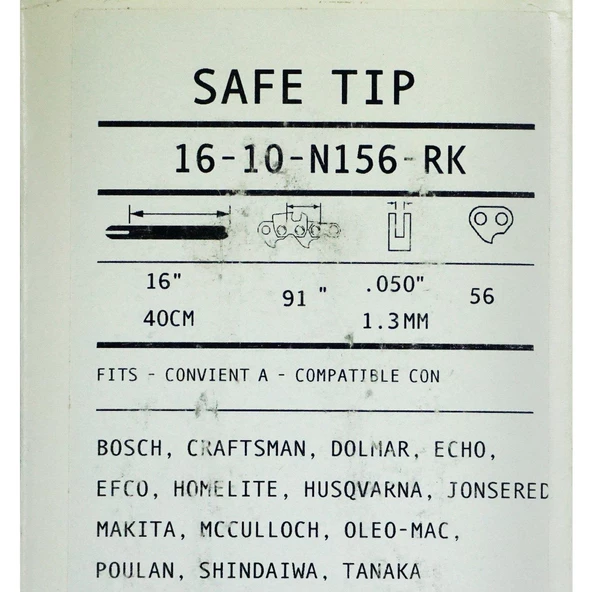 Carlton Safe Tip 28 Diş 91" Testere Kılavuzu 41 cm 16-10-N156-RK - 2