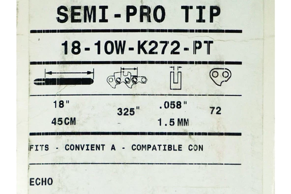 Carlton Semi Pro 36 Diş 325" Testere Kılavuzu 46 cm 18-10W-K272-PT - 2