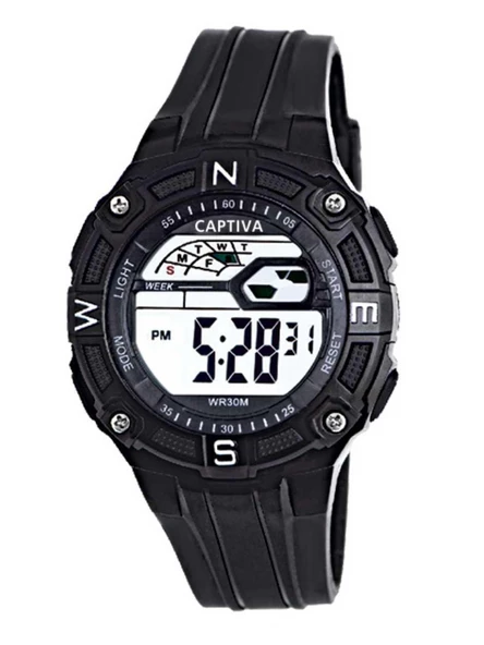 Captiva Digital 30 mt Suya Dayanıklı Işıklı Alarmlı Kronometreli Takvimli Silikon Kordonlu Çoçuk Kol Saati - 2