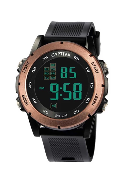 Captiva Digital 30 mt Suya Dayanıklı Işıklı Alarmlı Kronometreli Takvimli Silikon Kordonlu Çoçuk Kol Saati - 3