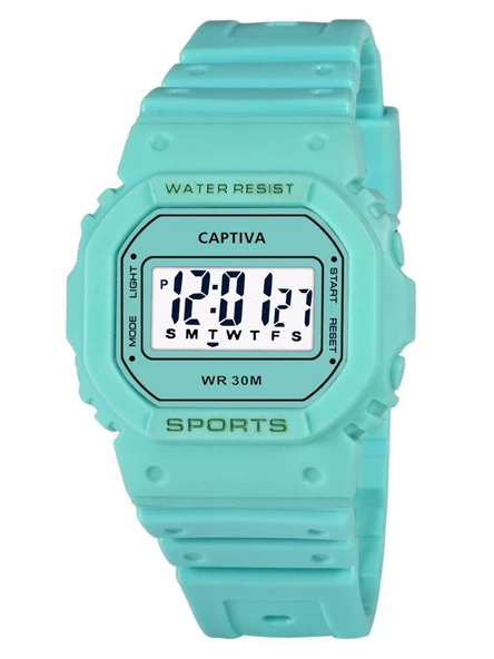 Captiva Digital 30 mt Suya Dayanıklı Işıklı Alarmlı Kronometreli Takvimli Silikon Kordonlu Çoçuk Kol Saati - 4
