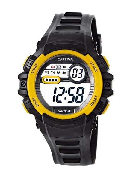 Captiva Digital 30 mt Suya Dayanıklı Işıklı Alarmlı Kronometreli Takvimli Silikon Kordonlu Çoçuk Kol Saati - 4