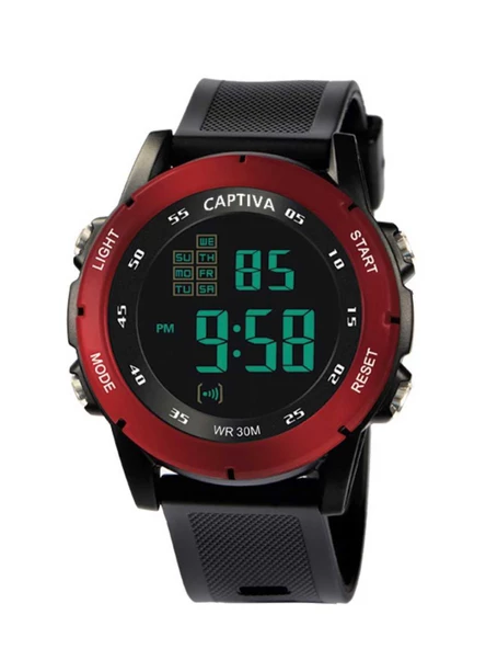 Captiva Digital 30 mt Suya Dayanıklı Işıklı Alarmlı Kronometreli Takvimli Silikon Kordonlu Çoçuk Kol Saati - 4